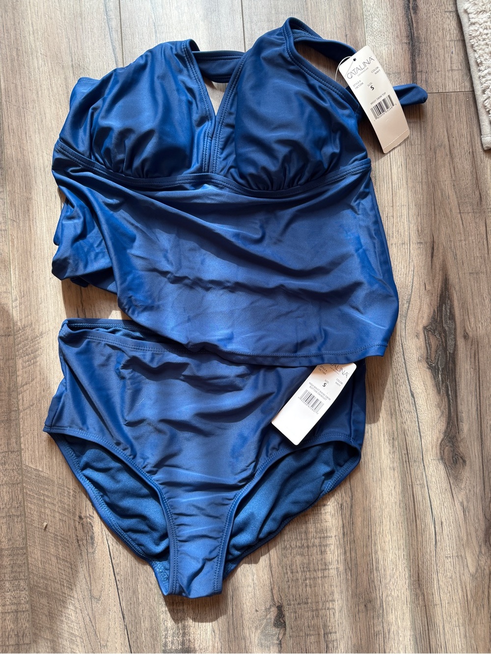 Catalina Navy Blue Two-Piece Tankini Bikini Set